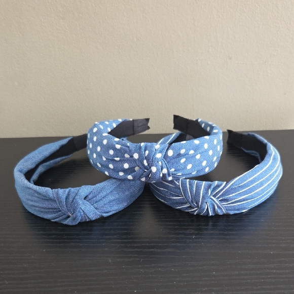 NWOT Blue Knotted Headbands Set - Picture 1 of 4